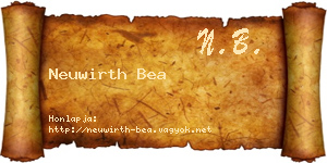 Neuwirth Bea névjegykártya
